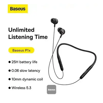 BASEUS Bowie P1x Neckband Headphones Bluetooth 5.3 Wireless...